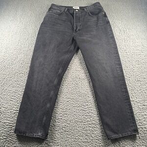 AGOLDE Jeans Womens 32 Riley Black Relaxed Fit Straight Leg Button Fly ‎ Cotton